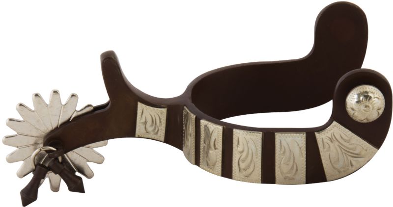 Western AT Silver Bar 16pt Mens Jingle Bob Spurs