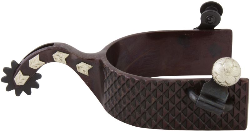 Western BS Silver Arrow Wide 10pt Mens Spurs