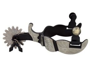 Western BS Silver Edge 20pt Mens Jingle Bob Spurs