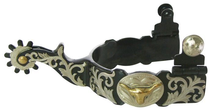 Western BS Longhorn Concho 10pt Mens Spurs