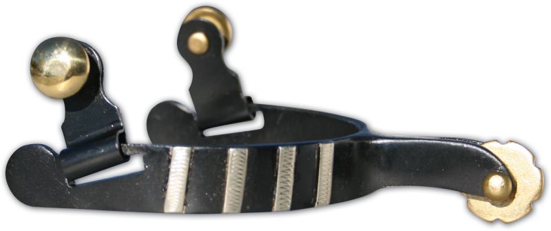Professionals Choice Black Silver Youth Spurs