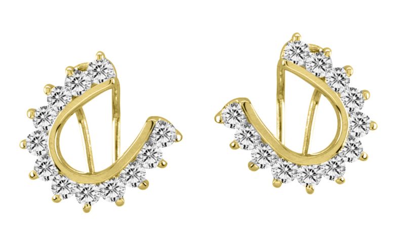 Kelly Herd Studded 14K Gold Horseshoe Earrings