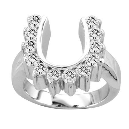 Kelly Herd Studded 14K White Gold Horseshoe Ring