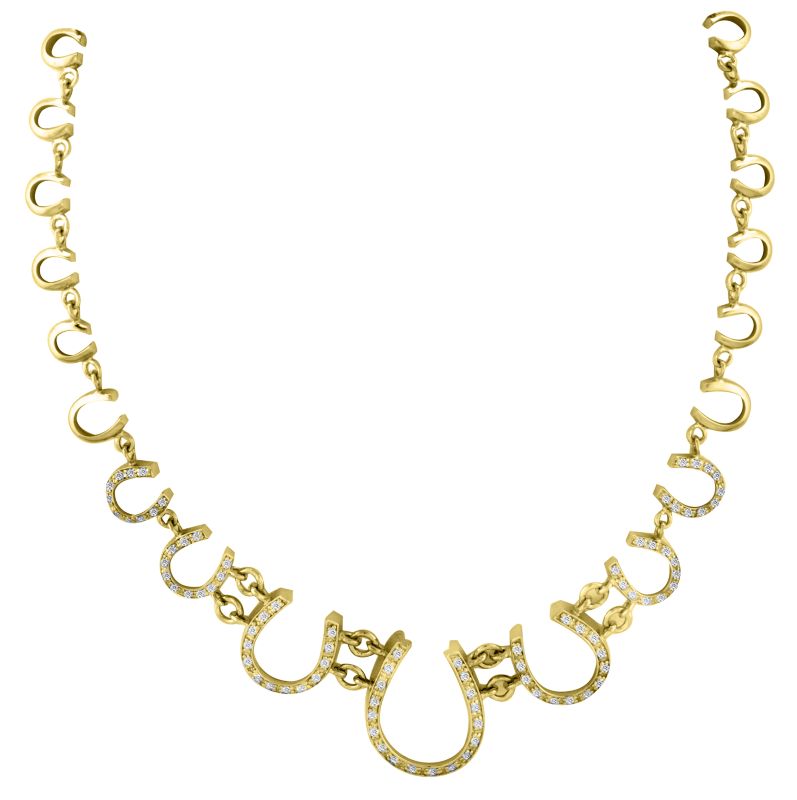 Kelly Herd 14K Gold Horseshoe Necklace