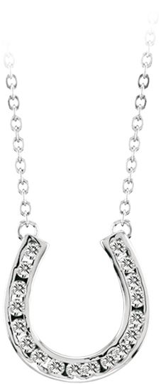 Kelly Herd 14K White Gold Horseshoe Necklace
