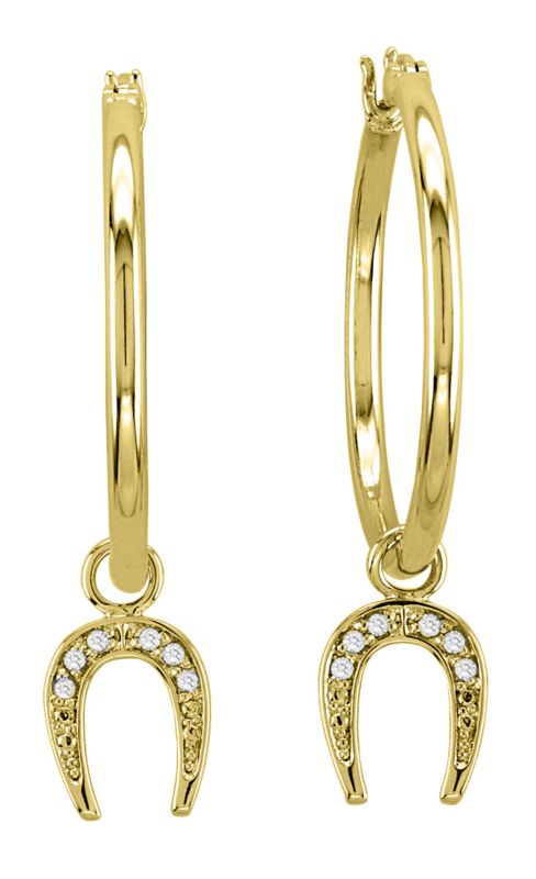 Kelly Herd 14K Gold Hoop Horseshoe Earrings
