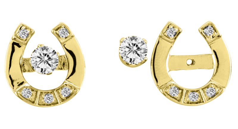 Kelly Herd 14K Gold Exquisite Horseshoe Earrings