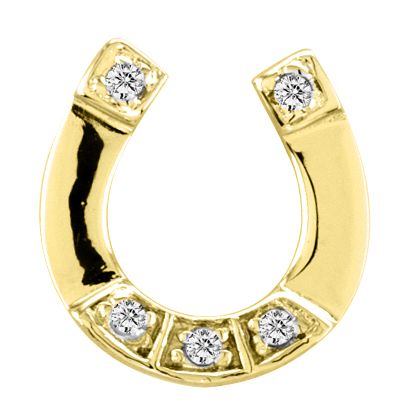 Kelly Herd 14K Gold Exquisite Horseshoe Pendant