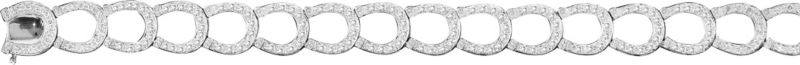 K Herd 14K White Gold Diamond Horseshoe Bracelet