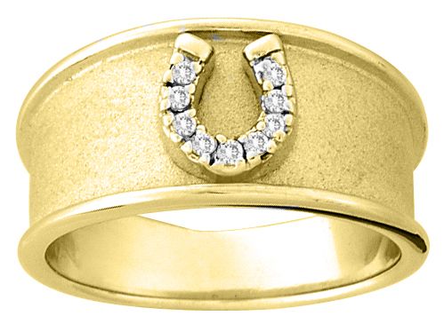 Kelly Herd 14K Gold Wide Horseshoe Ring