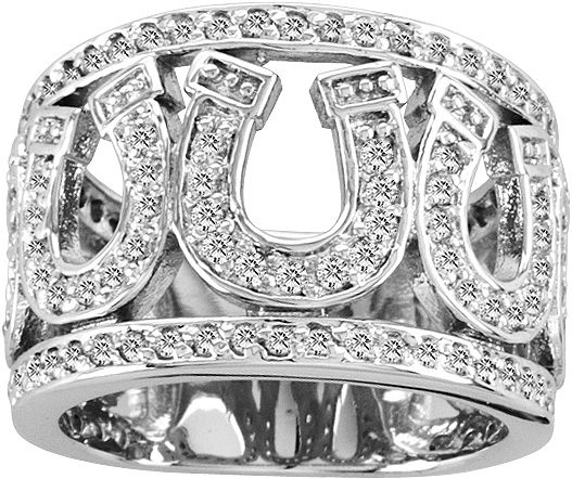 Kelly Herd 14K White Gold Multi Horseshoe Ring