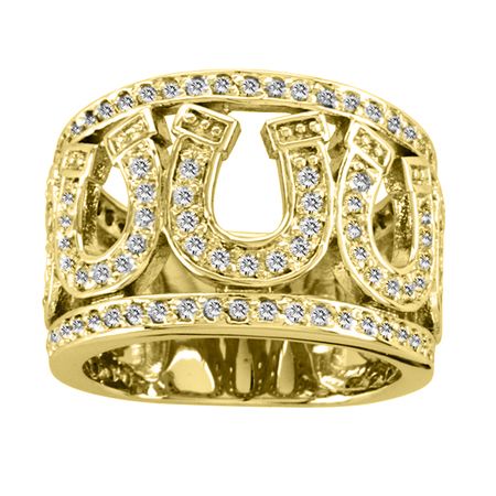 Kelly Herd 14K Gold Multi Horsehoe RIng