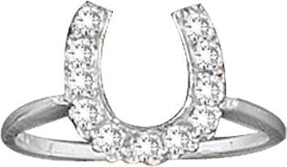 Kelly Herd 14K White Gold Horseshoe Ring