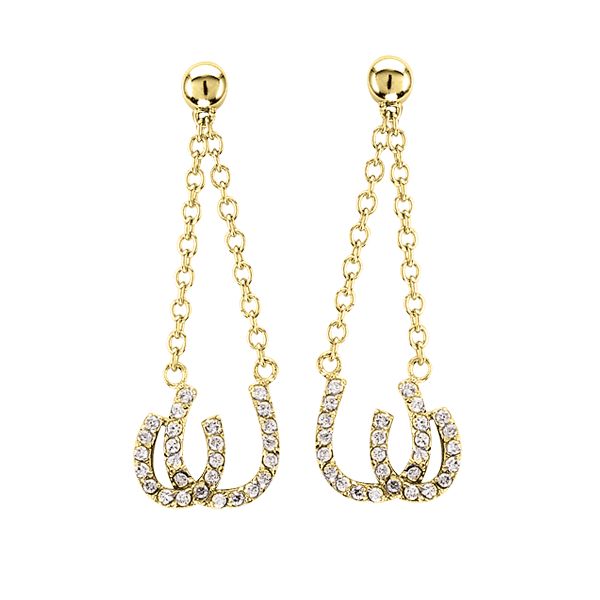 Kelly Herd 14K Gold Double Horseshoe Earrings