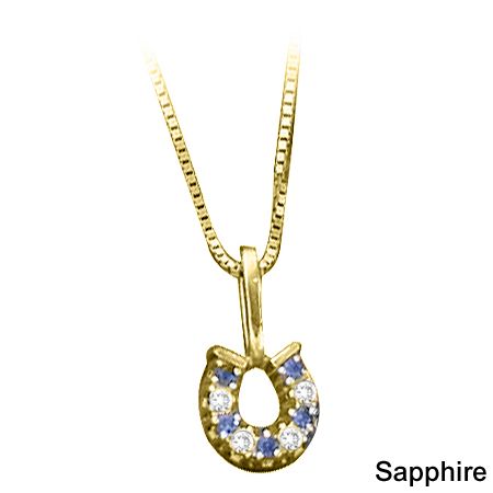 K Herd 14K Gold Baby Horseshoe Pendant