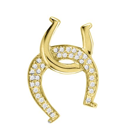 Kelly Herd 14K Gold Diamond Horseshoes Necklace
