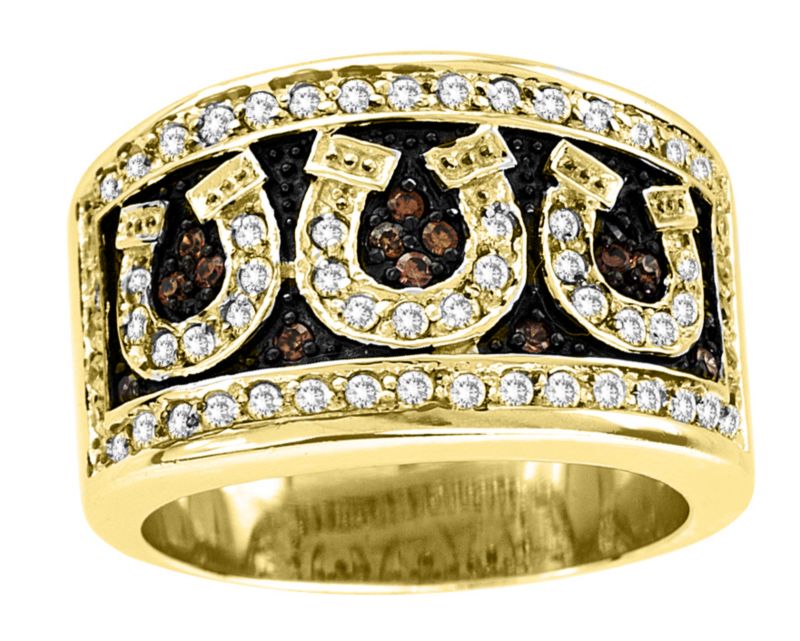 Kelly Herd 14K Gold Horseshoes Band