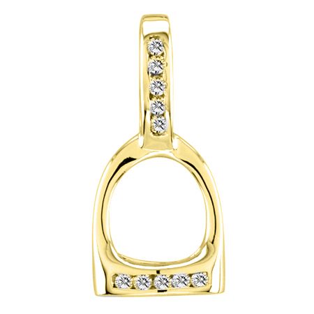 Kelly Herd 14K Gold Small English Stirrup Pendant
