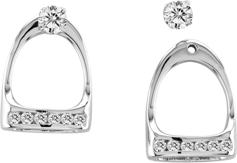 KH 14K White Gold English Iron Earring Jackets