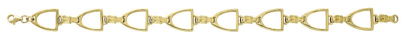 Kelly Herd 14K Gold English Stirrup Bracelet