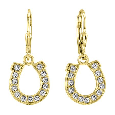 Kelly Herd 14K Gold Dangle Horseshoe Earrings