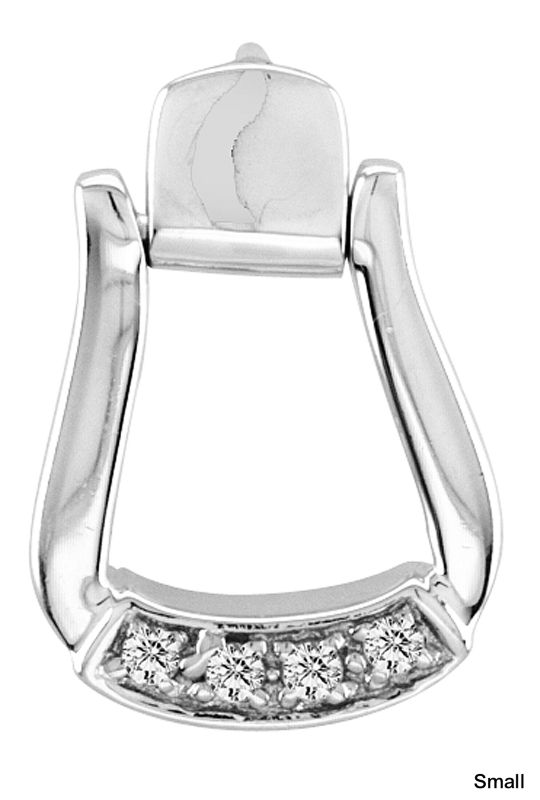 K Herd 14K White Gold Diamond Oxbow Pendant