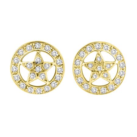Kelly Herd 14K Gold Star Earrings