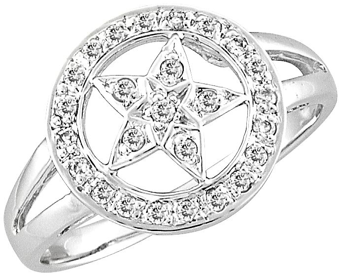 Kelly Herd 14K White Gold Star Ring
