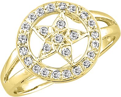 Kelly Herd 14K Gold Star Ring