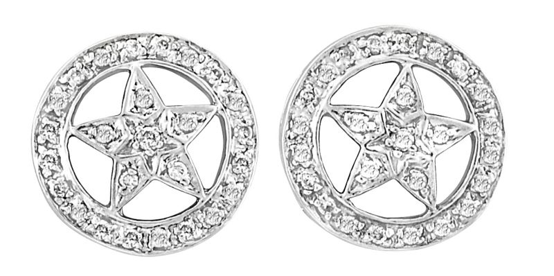 Kelly Herd 14K White Gold Dazzling Star Earrings