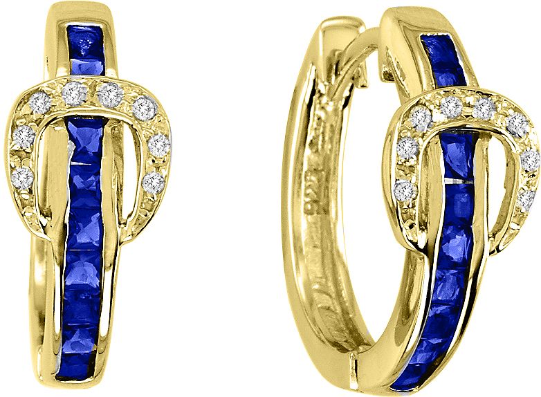 K Herd 14K Gold Elegant Buckle Earrings