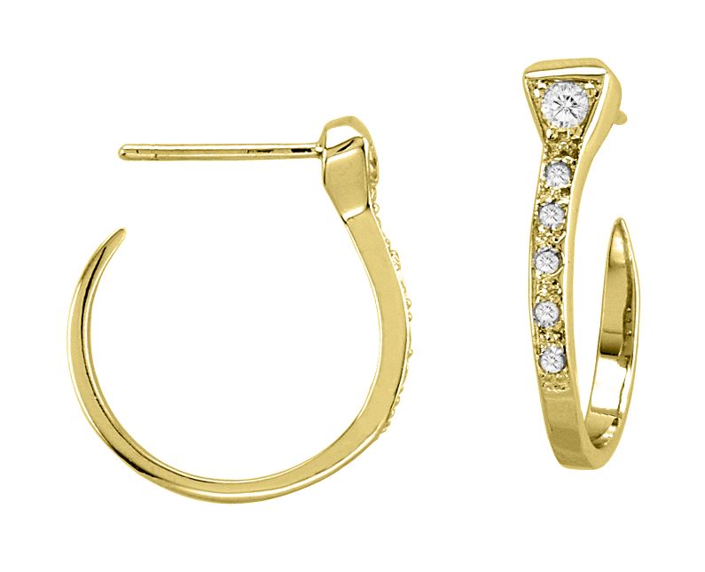 Kelly Herd 14K Gold Pave Nail Earrings