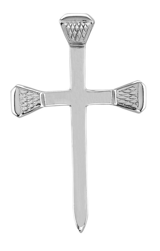Kelly Herd 14K White Gold Nail Cross Pendant