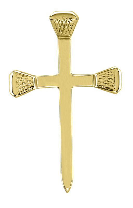 Kelly Herd 14K Gold Nail Cross Pendant