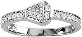 Kelly Herd 14K White Gold Pave Nail Ring