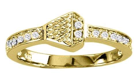Kelly Herd 14K Gold Pave Nail Ring