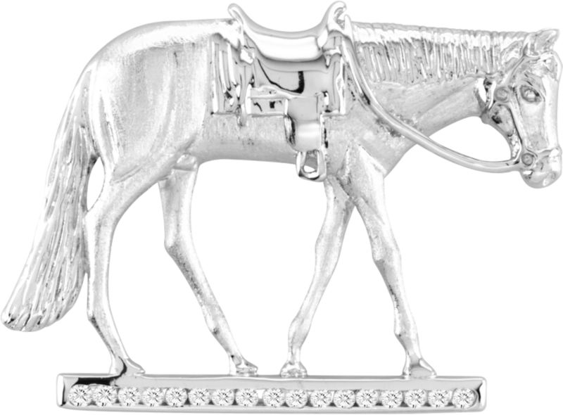 Kelly Herd 14K White Gold Western Horse Pendant