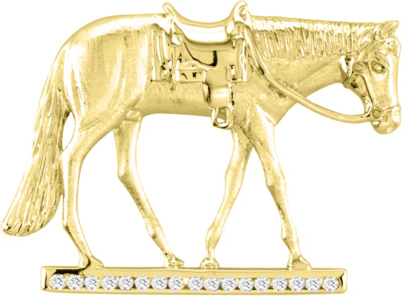 Kelly Herd 14K Gold Western Horse Pendant