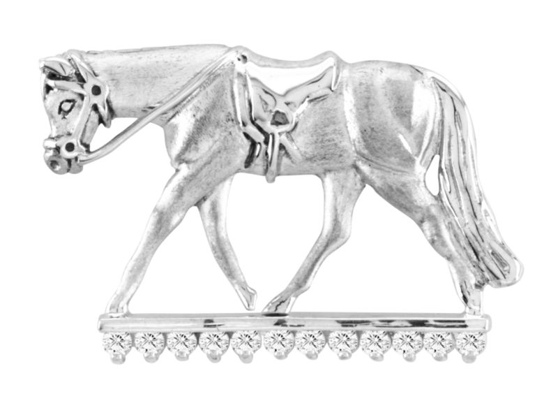 Kelly Herd 14K White Gold English Horse Pendant