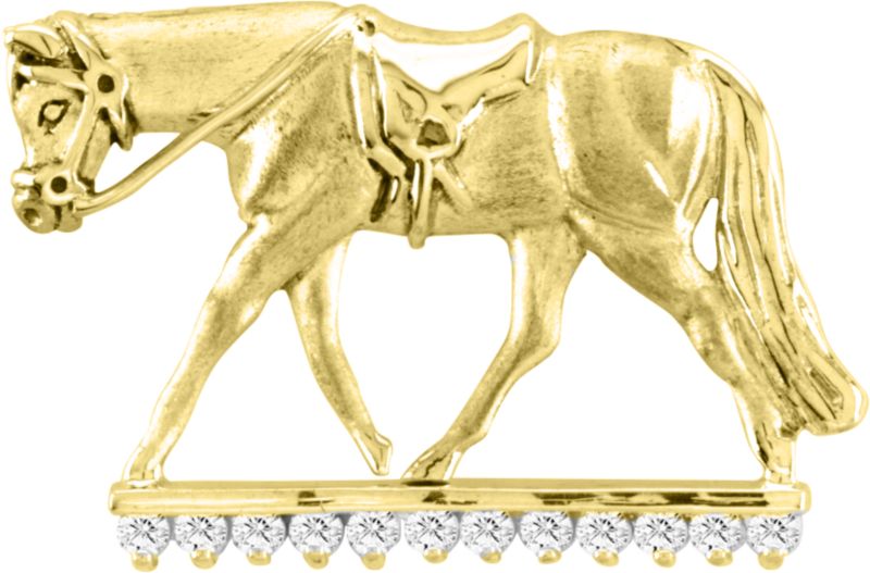 Kelly Herd 14K Gold English Horse Pendant