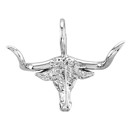 Kelly Herd 14K White Gold Longhorn Pendant
