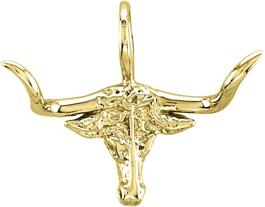Kelly Herd 14K Gold Longhorn Pendant