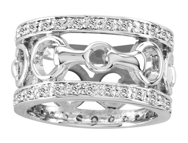 Kelly Herd 14K White Gold Diamond Bit Ring