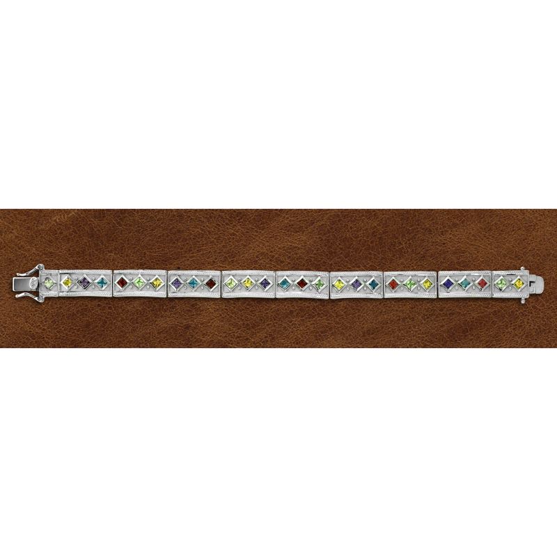 Kelly Herd Silver Multi Stone Bracelet