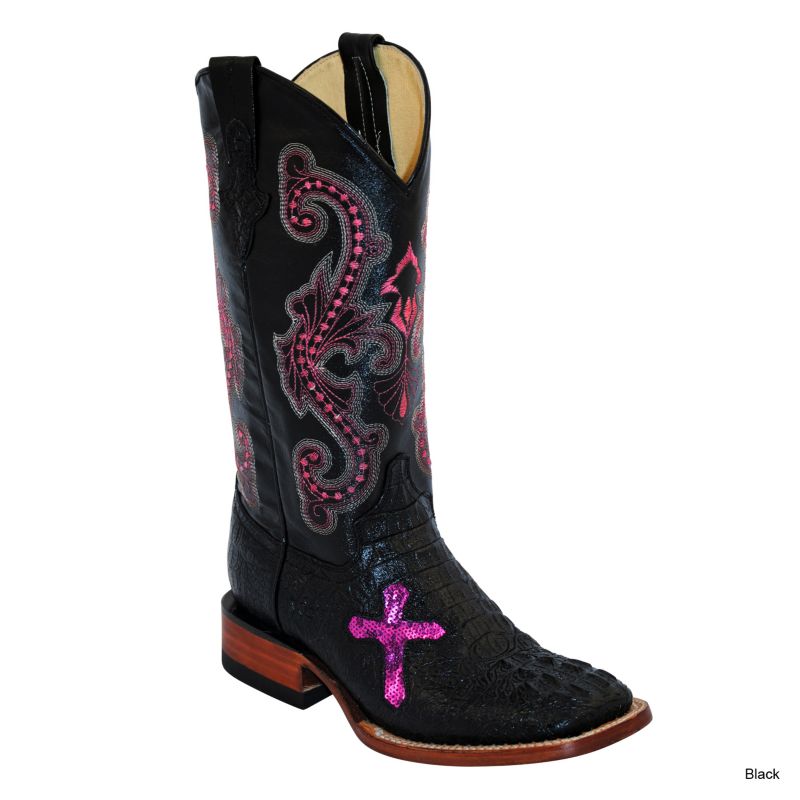 Ferrini Ladies Print Caiman Cross Boots