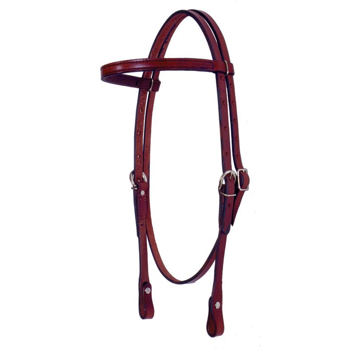 Fabtron Leather Browband Headstall Chestnut