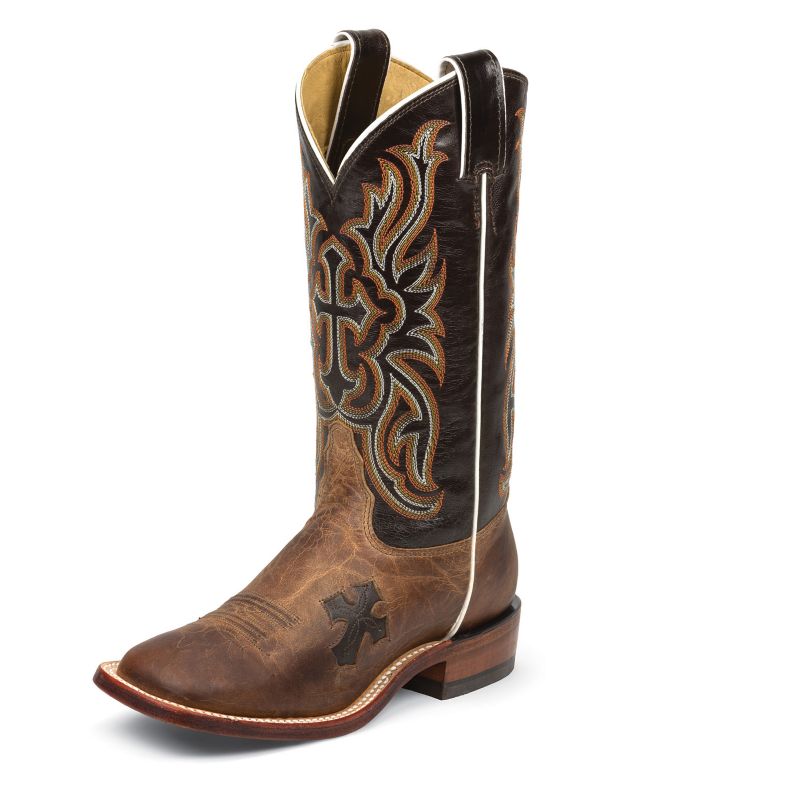 Tony Lama Ladies Sq Tan Mad Dog Goat Boots