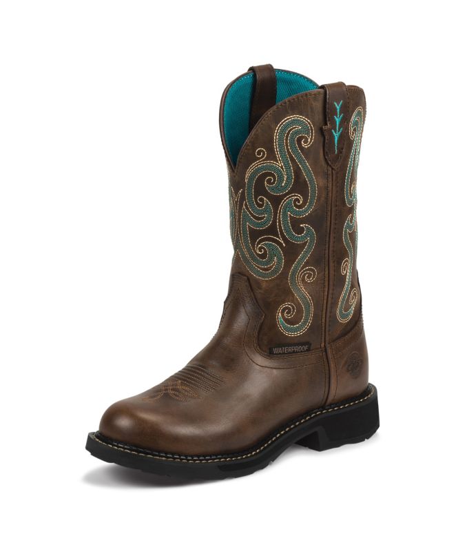 Justin Ladies Gypsy Steel Choc Chip Work Boot