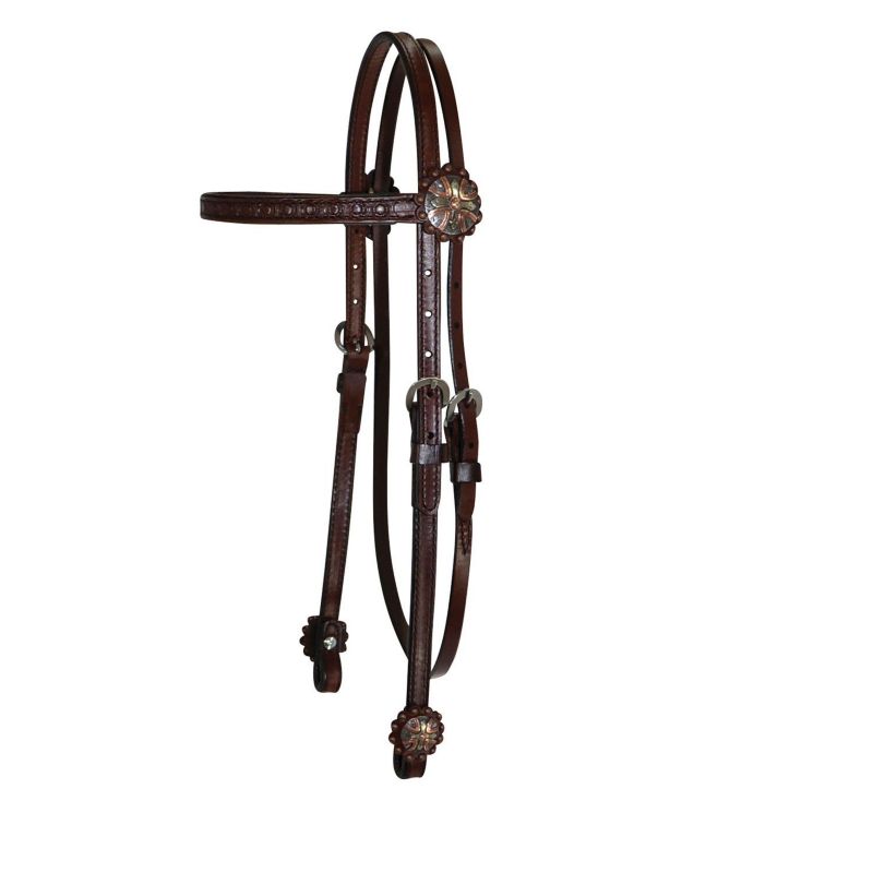 0125-6701 Circle Y Ant Copper 5/8in Browband Headstall Wal sku 0125-6701