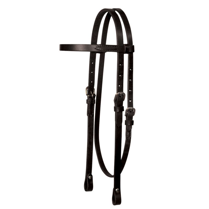 Circle Y Single Ply 5/8in Browband Headstall Black